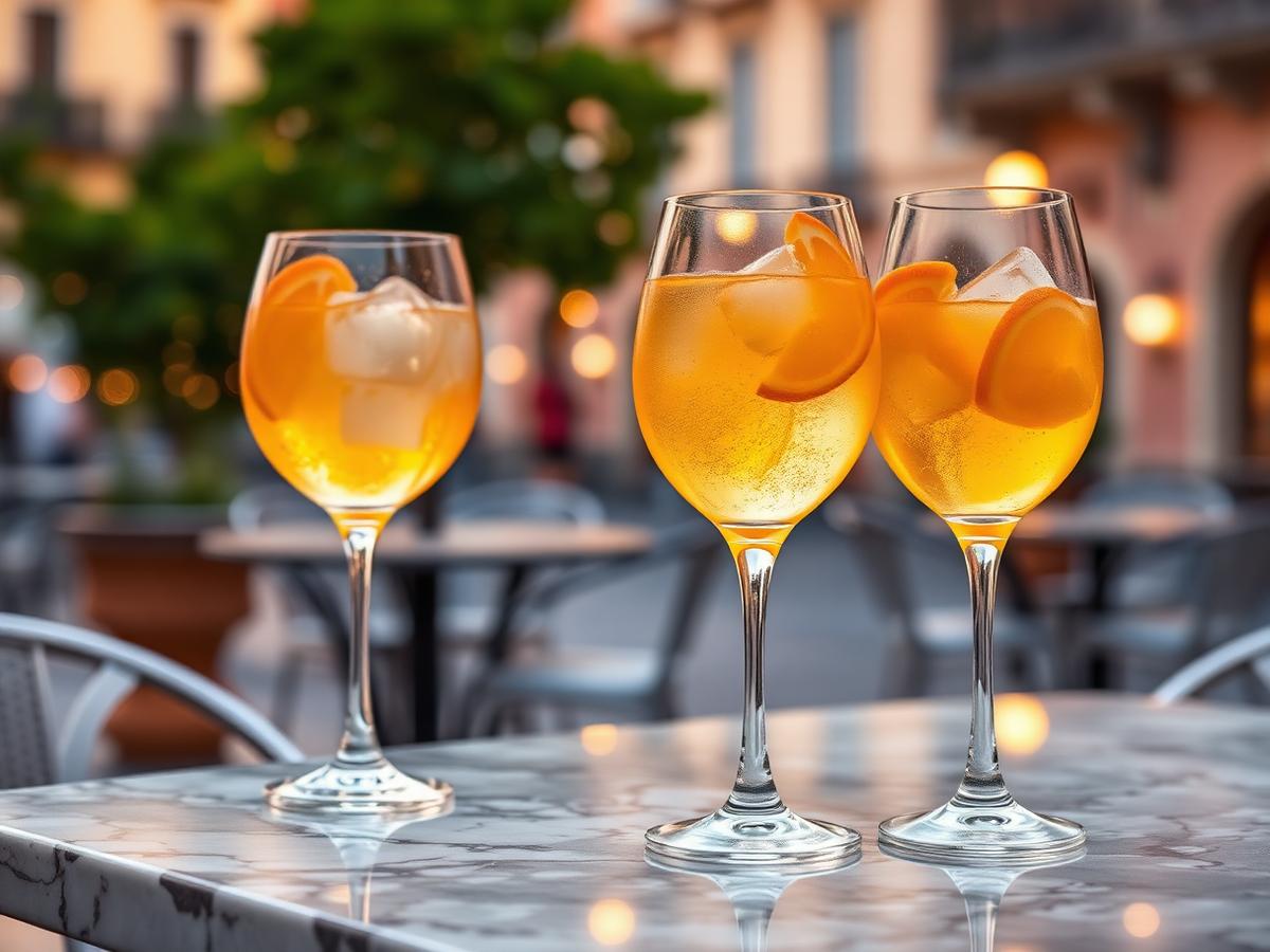 Spritz e cocktail serviti all'aperitivo